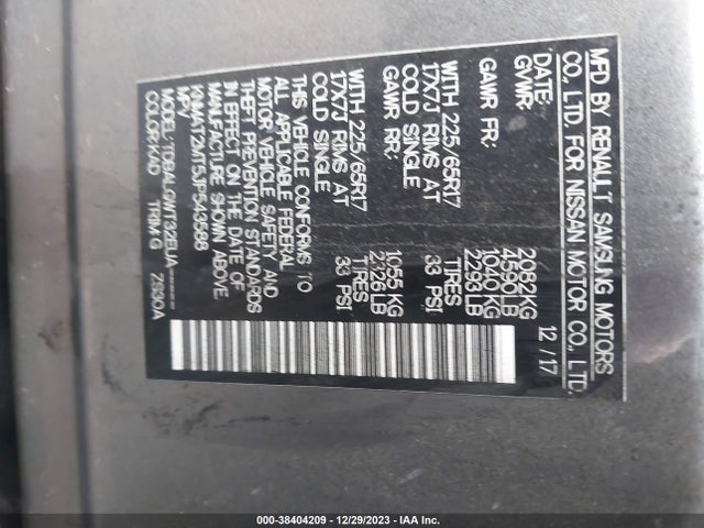 Nissan ROGUE SV 2018 KNMAT2MT5JP543588 Image 9