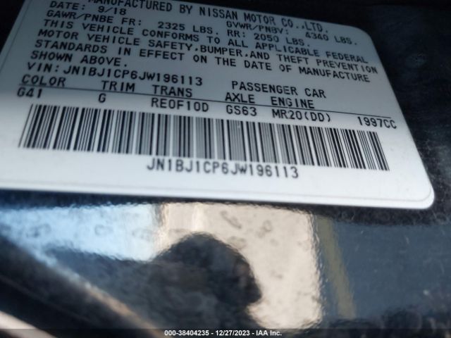 JN1BJ1CP6JW196113 Nissan Rogue Sport Sl