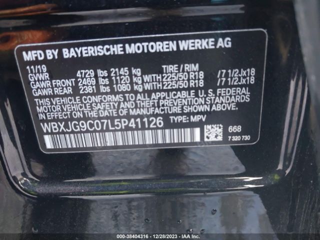 2020 BMW X1 WBXJG9C07L5P41126 Photo 8