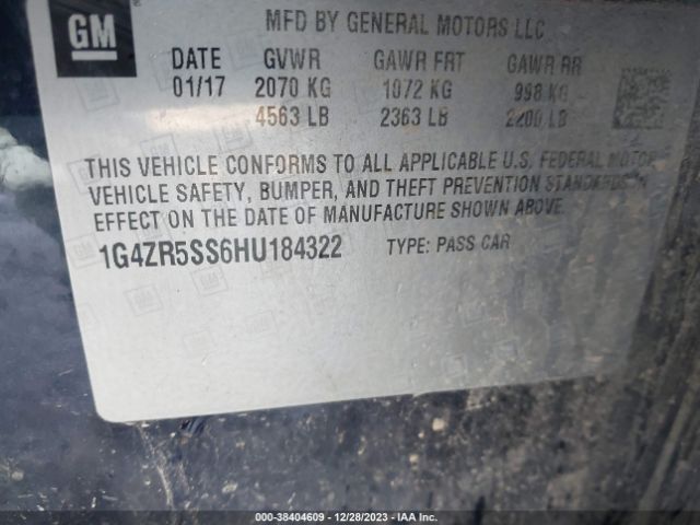 1G4ZR5SS6HU184322 Buick Lacrosse Premium