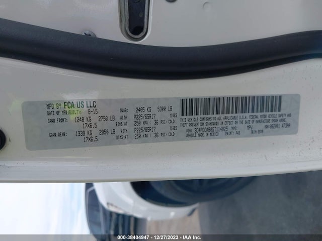 Dodge JOURNEY SE 2016 3C4PDCAB0GT114825 Image 9