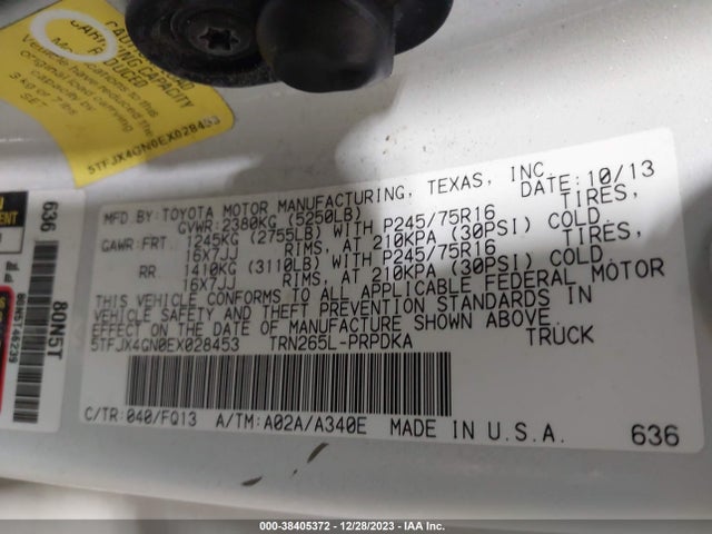 Toyota Tacoma Prerunner 2014 5TFJX4GN0EX028453 Image 9