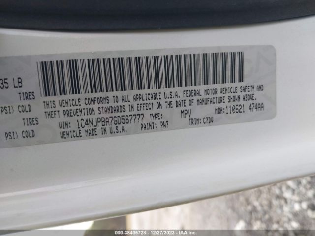 1C4NJPBA7GD567777 Jeep Patriot Sport