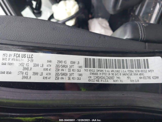 Dodge Durango Gt Plus Rwd 2020 1C4RDHDG4LC342037 Image 9