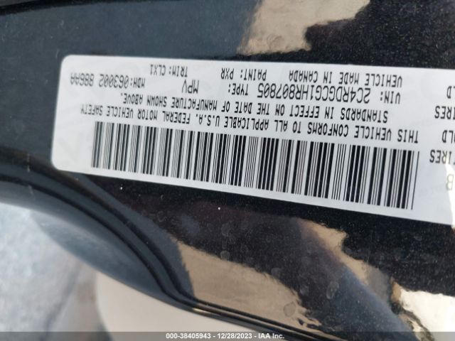 2C4RDGCG1HR807805 Dodge Grand Caravan Sxt