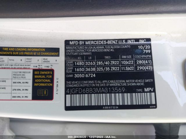 4JGFD6BB3MA313569 Mercedes-Benz Amg Gle 53 Coupe 4matic