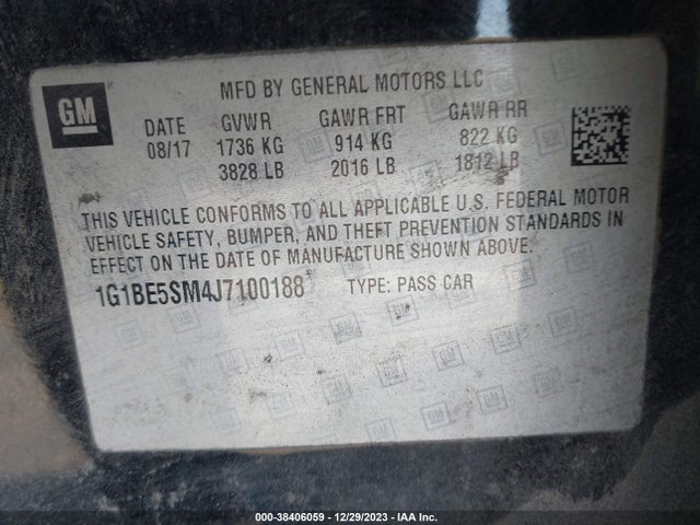 Chevrolet Cruze Lt Auto 2018 1G1BE5SM4J7100188 Image 9