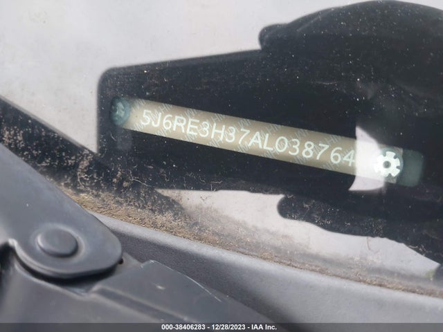 2010 HONDA CR-V LX VIN: 5J6RE3H37AL038764