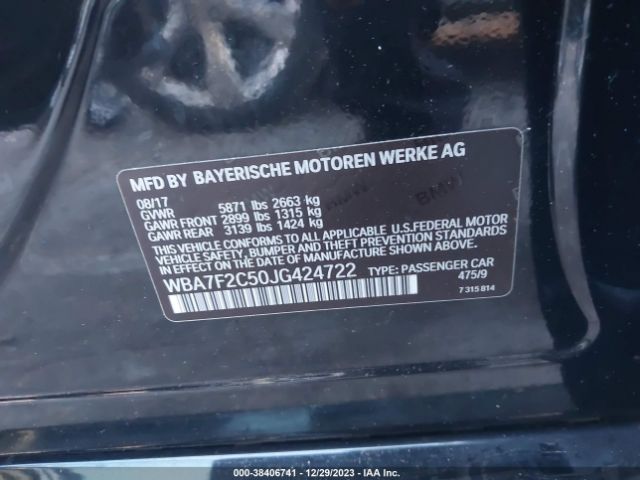 WBA7F2C50JG424722 BMW Alpina B7 Xdrive