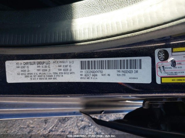 2013 DODGE AVENGER SE VIN: 1C3CDZAG6DN747763