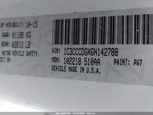 Chrysler 200 S 2016 1C3CCCDGXGN142788 Image 9