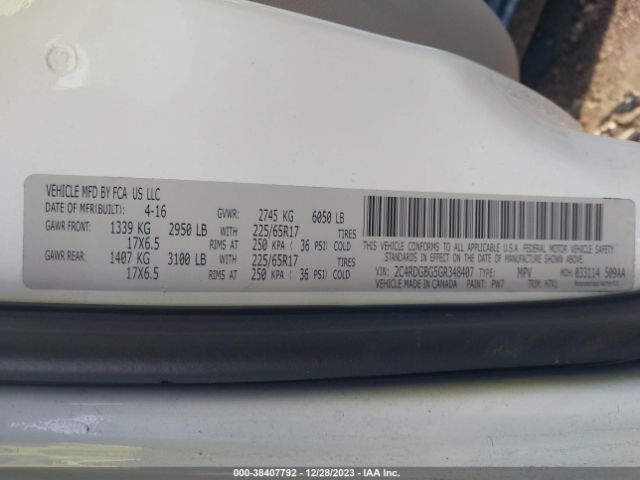 2C4RDGBG5GR348407 Dodge Grand Caravan American Value Pkg