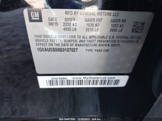 1G6AU5S88G0107027 Cadillac Cts V-sport