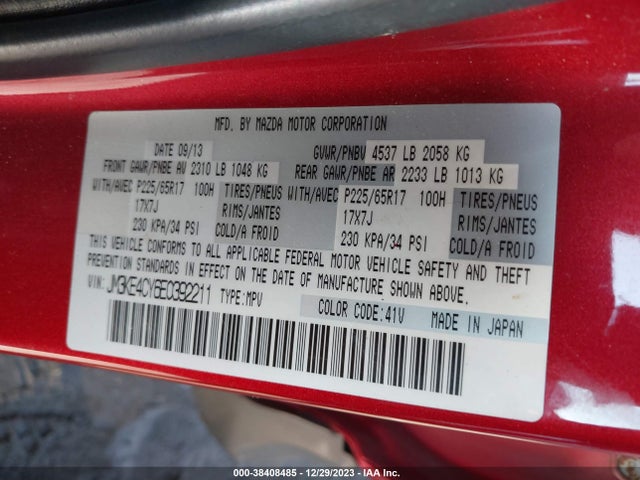 Mazda Cx-5 Touring 2014 JM3KE4CY6E0392211 Image 9