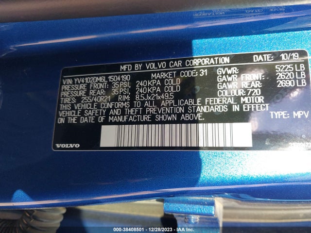YV4102DM6L1504190 Volvo Xc60 T5 R-design