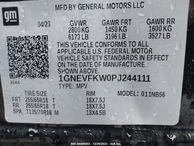 Chevrolet Traverse Awd Ls 2023 1GNEVFKW0PJ244111 Image 9