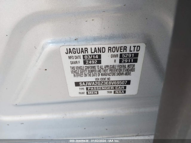 2014 JAGUAR XJ SAJWA2GZ3E8V69507 Photo 8
