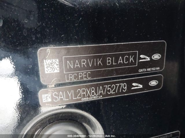 SALYL2RX8JA752779 Land Rover Range Rover Velar P250 Se R-dynamic