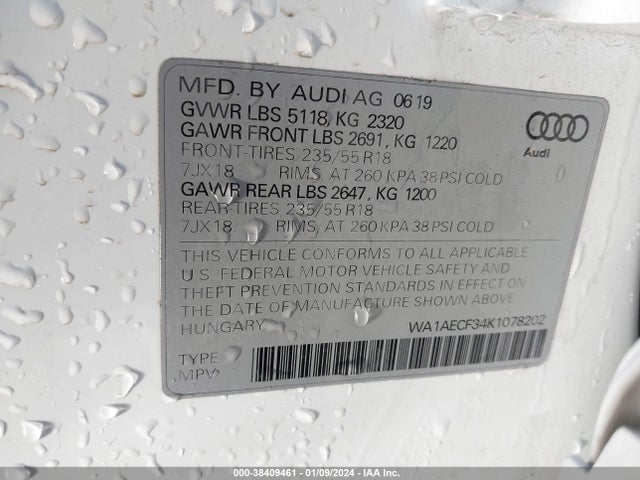 WA1AECF34K1078202 Audi Q3 2.0t Premium