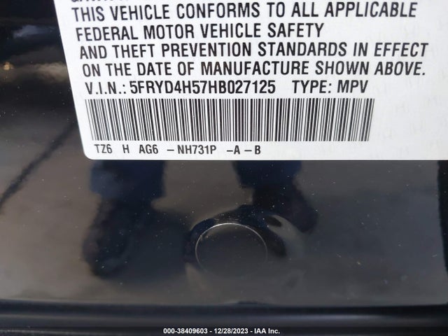 5FRYD4H57HB027125 Acura Mdx Technology Pkg
