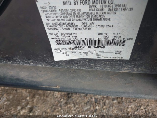 Ford Ecosport Se 2020 MAJ3S2GE8LC360968 Image 9