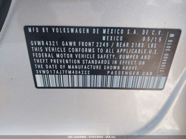 3VWD17AJ7FM404222 Volkswagen Jetta 1.8t Se