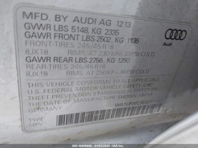 WA1UFAFL9EA091143 Audi Allroad 2.0t Premium
