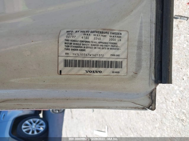 1998 VOLVO S70 GTAS/GTMS VIN: YV1LS5547W1421372