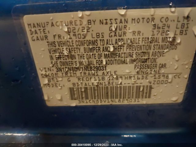 3N1CN8DV1NL829031 Nissan Versa 1.6 S Xtronic Cvt
