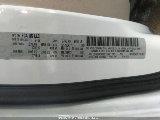 2C4RDGCG8JR215582 Dodge Grand Caravan Sxt