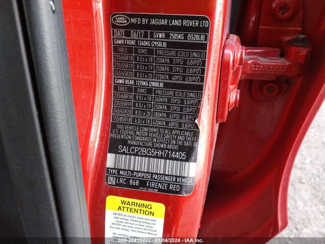 SALCP2BG5HH714405 Land Rover Discovery Sport Se