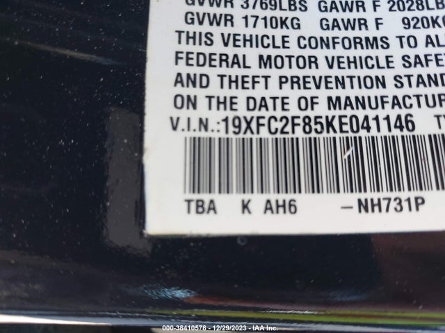 Honda Civic Sport 2019 19XFC2F85KE041146 Image 9