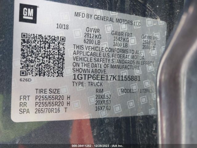 1GTP6EE17K1155881 GMC Canyon Denali