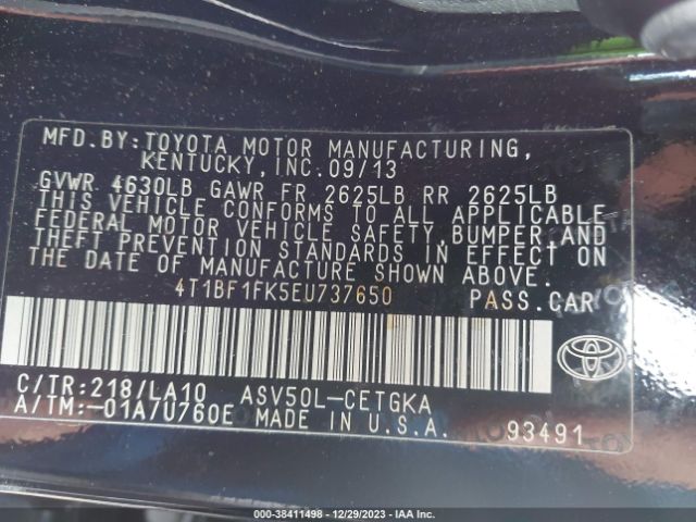 4T1BF1FK5EU737650 Toyota CAMRY XLE
