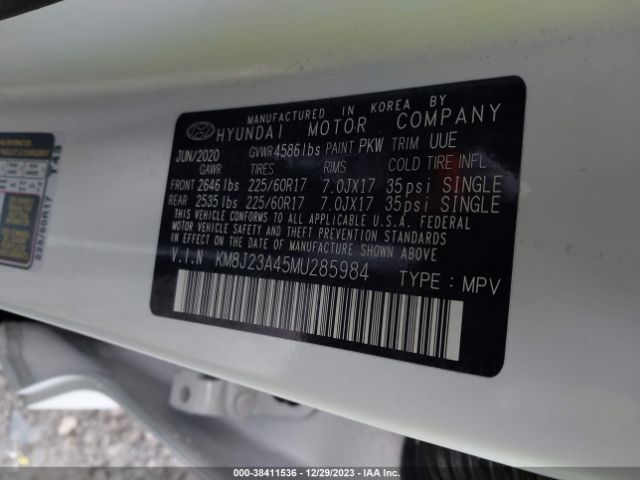 2021 HYUNDAI TUCSON KM8J23A45MU285984 Photo 8