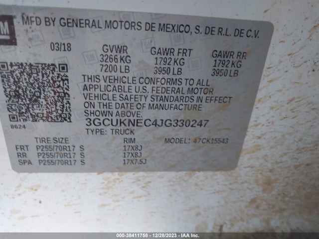 Chevrolet Silverado 1500 Wt 2018 3GCUKNEC4JG330247 Image 9