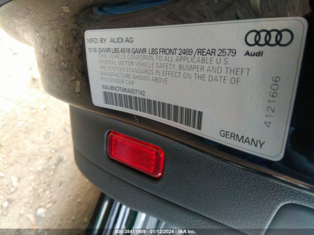 WAUBNCF58KA007142 Audi A5 45 Premium