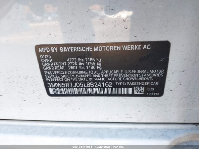 3MW5R7J05L8B24162 BMW 3 Series 330i Xdrive