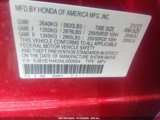 Acura Mdx Technology Package 2022 5J8YE1H43NL000664 Image 9