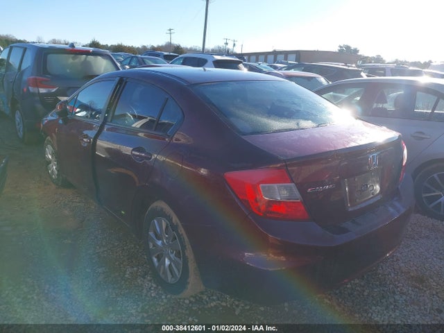 2012 HONDA CIVIC LX VIN: 19XFB2F53CE078965