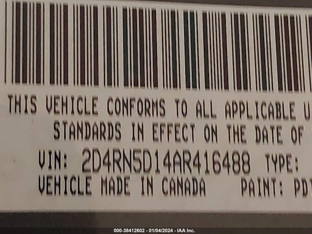 Продажа на аукционе авто 2010 Dodge Grand Caravan Sxt, vin: 2D4RN5D14AR416488, номер лота: 38412602