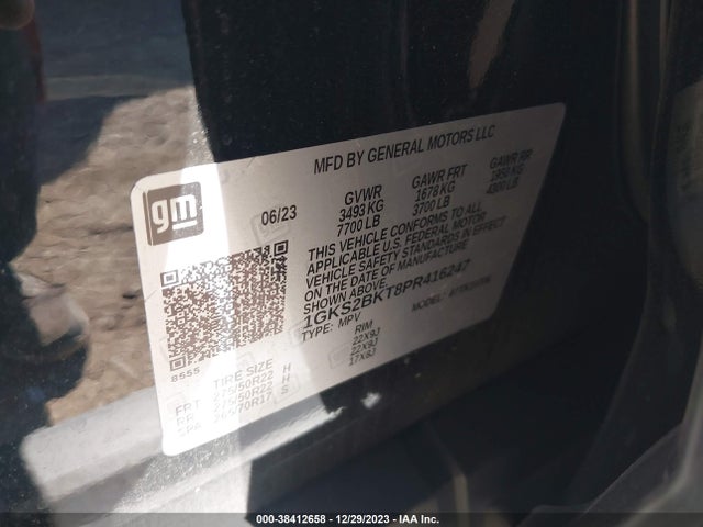 2023 GMC YUKON 4WD SLT VIN: 1GKS2BKT8PR416247
