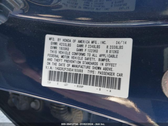 1HGCR2F3XEA195866 Honda ACCORD LX