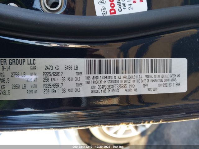 3C4PDCBG4FT525895 Dodge Journey Sxt