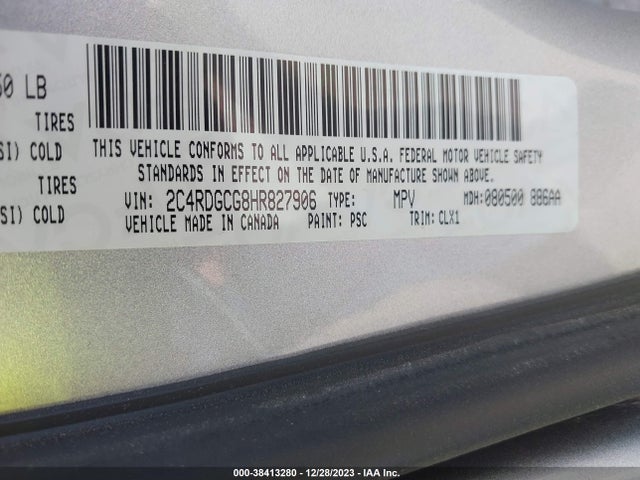 Dodge Grand Caravan Sxt 2017 2C4RDGCG8HR827906 Image 9