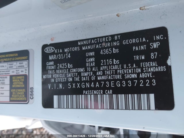 KIA OPTIMA EX 2014 5XXGN4A73EG337223 Image 25
