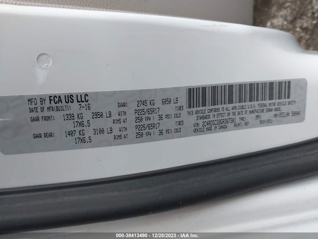 Dodge Grand Caravan Sxt 2016 2C4RDGCG9GR367301 Image 9