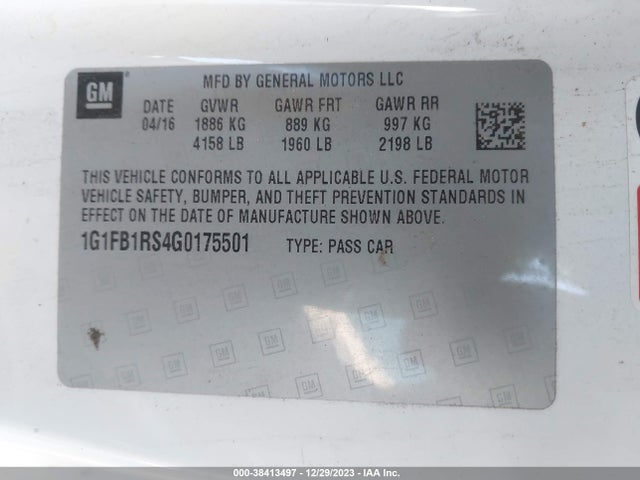 Chevrolet Camaro 1lt 2016 1G1FB1RS4G0175501 Image 9