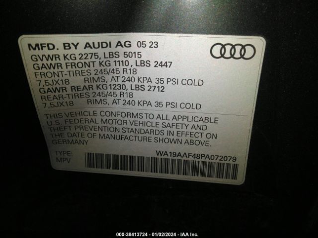 2023 AUDI A4 ALLROAD WA19AAF48PA072079 Photo 8