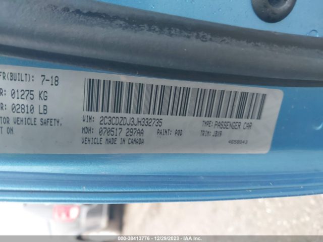 2C3CDZDJ3JH332735 Dodge Challenger Srt 392
